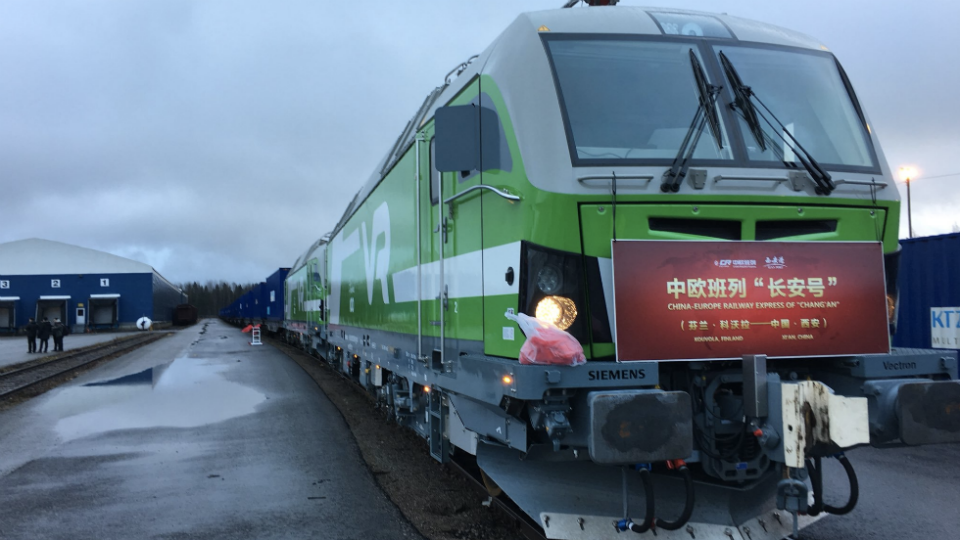 Finnish train to China. Photo: Kouvola Innovation