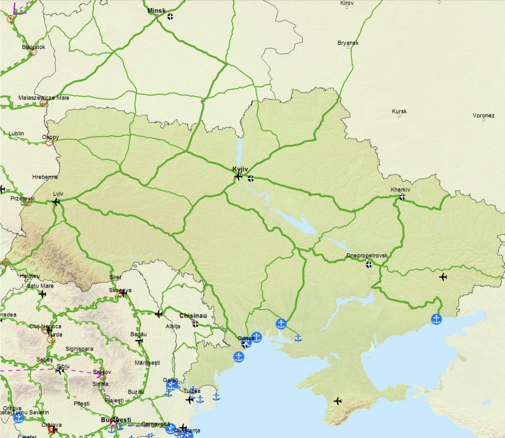 TEN-T railway network Ukraine. Photo: EU Commission