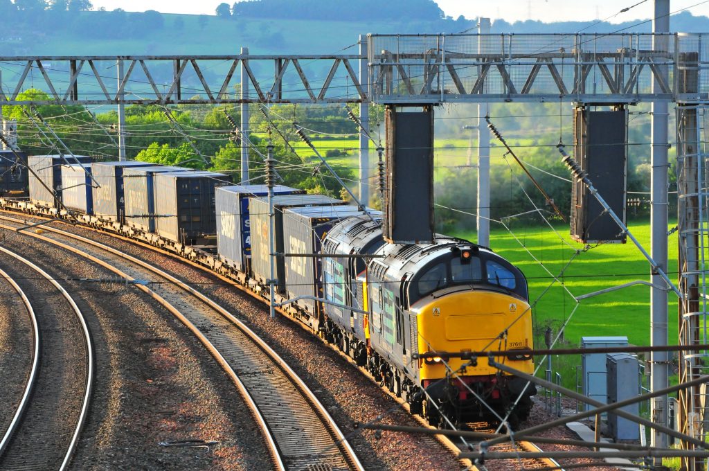 A freight train at a red signal, source: Network Rail